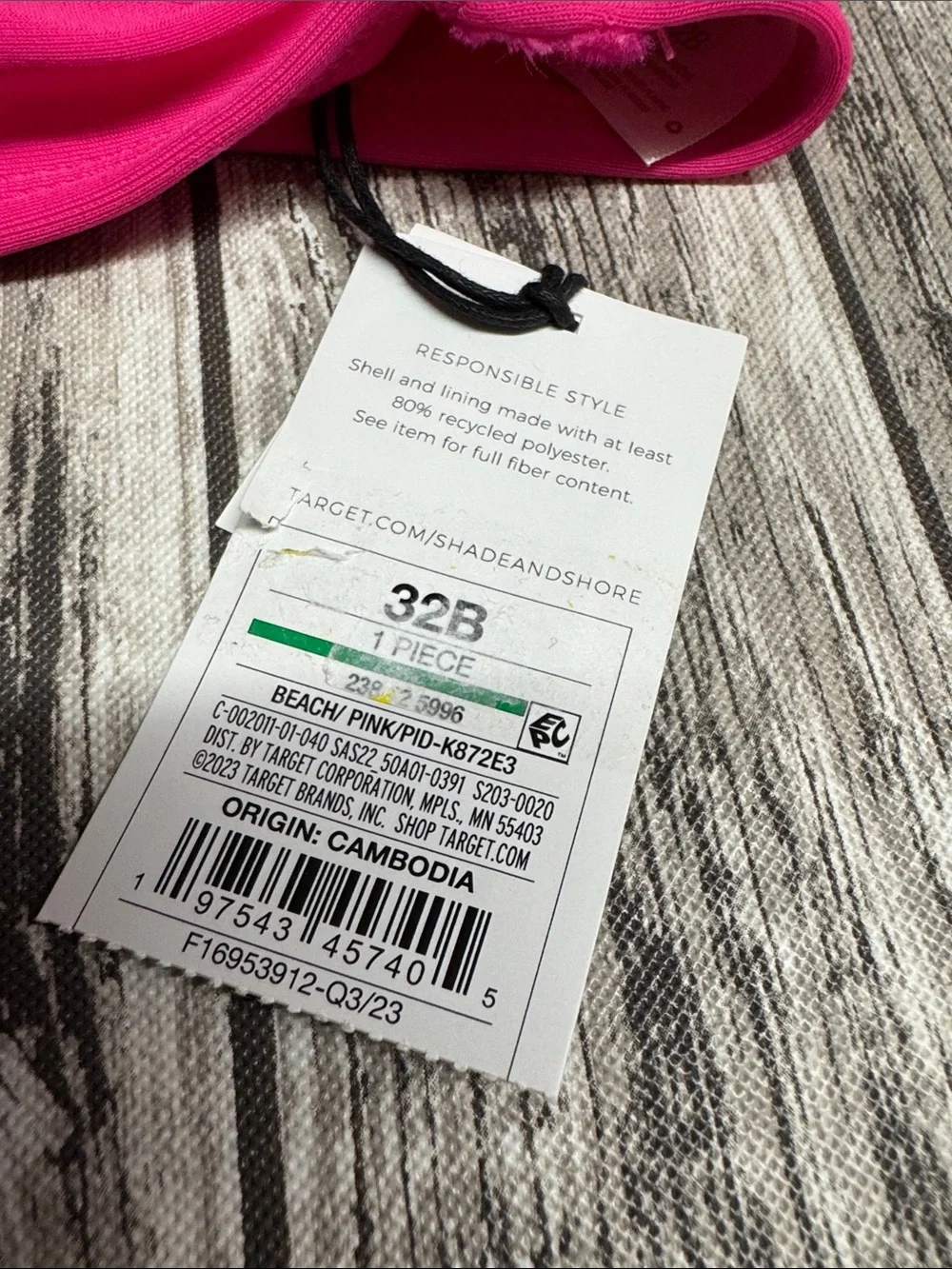 Shade & Shore Women's Hot Pink Swim Top with Ring-Strap Detail